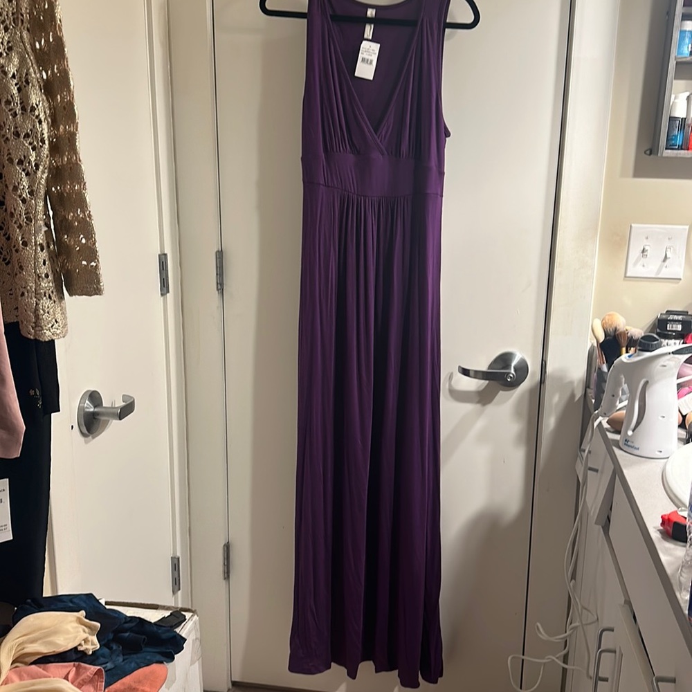 Loveapella dark purple maxi dress, XL